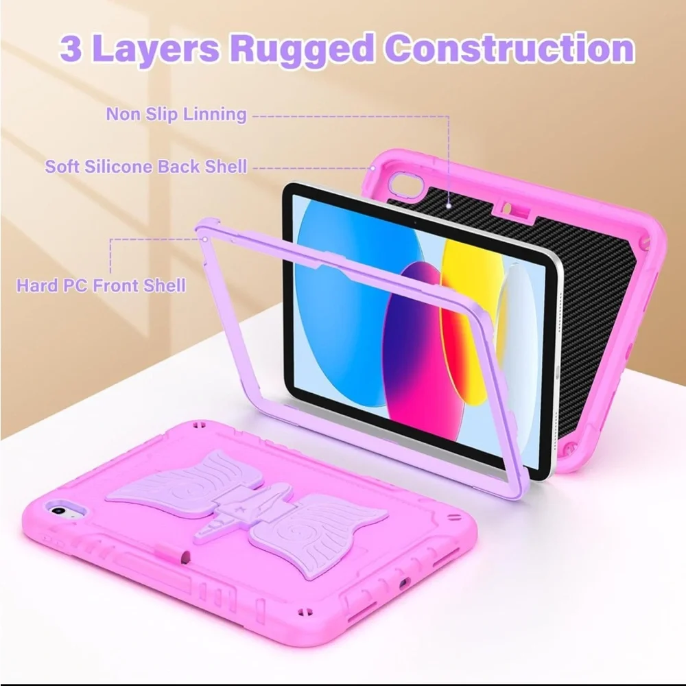 Unicorn kick stand Pink Tablet Case with Stand IPad 10th Gen NWT